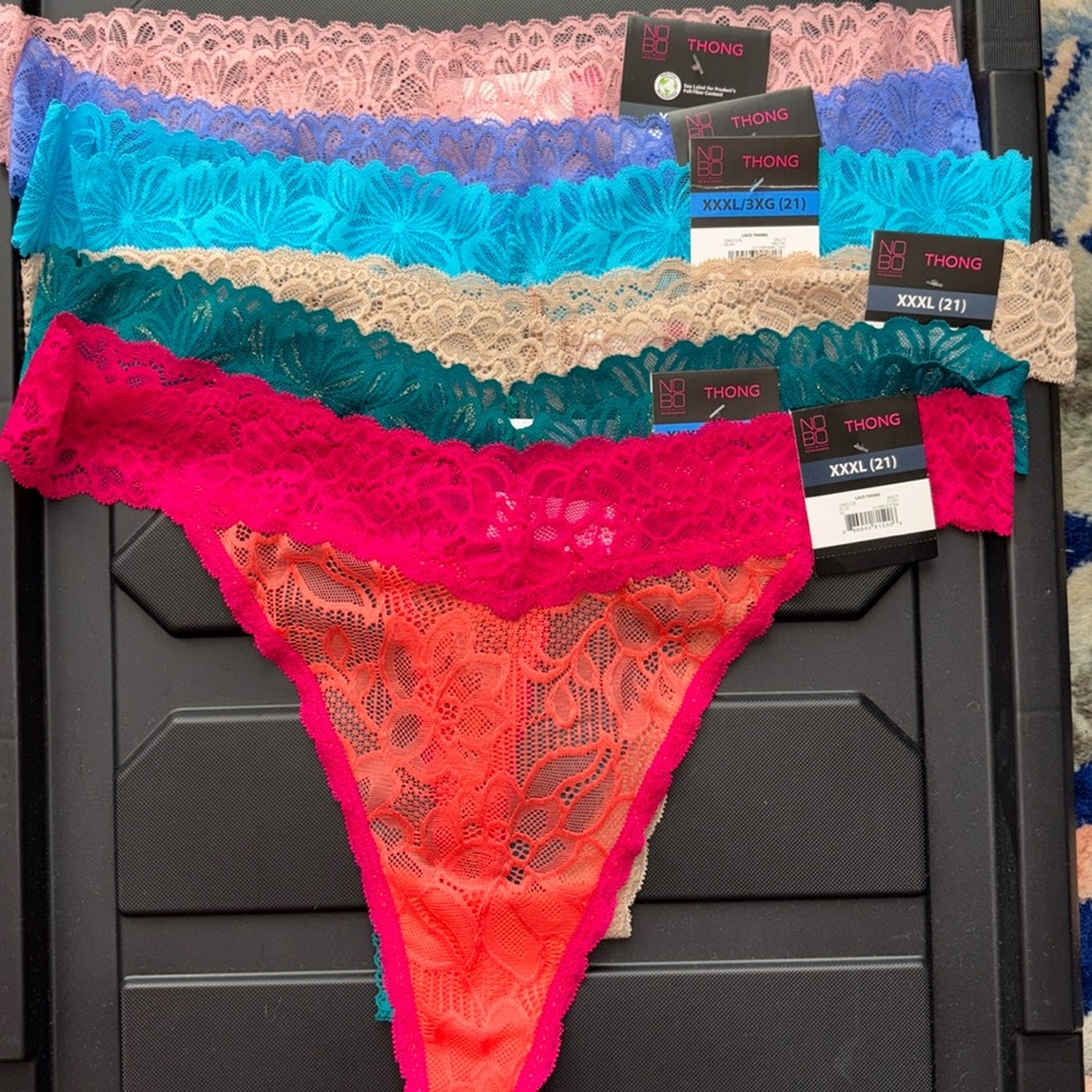 NOBO Ladies Lace Thong 6 Pairs Bunde